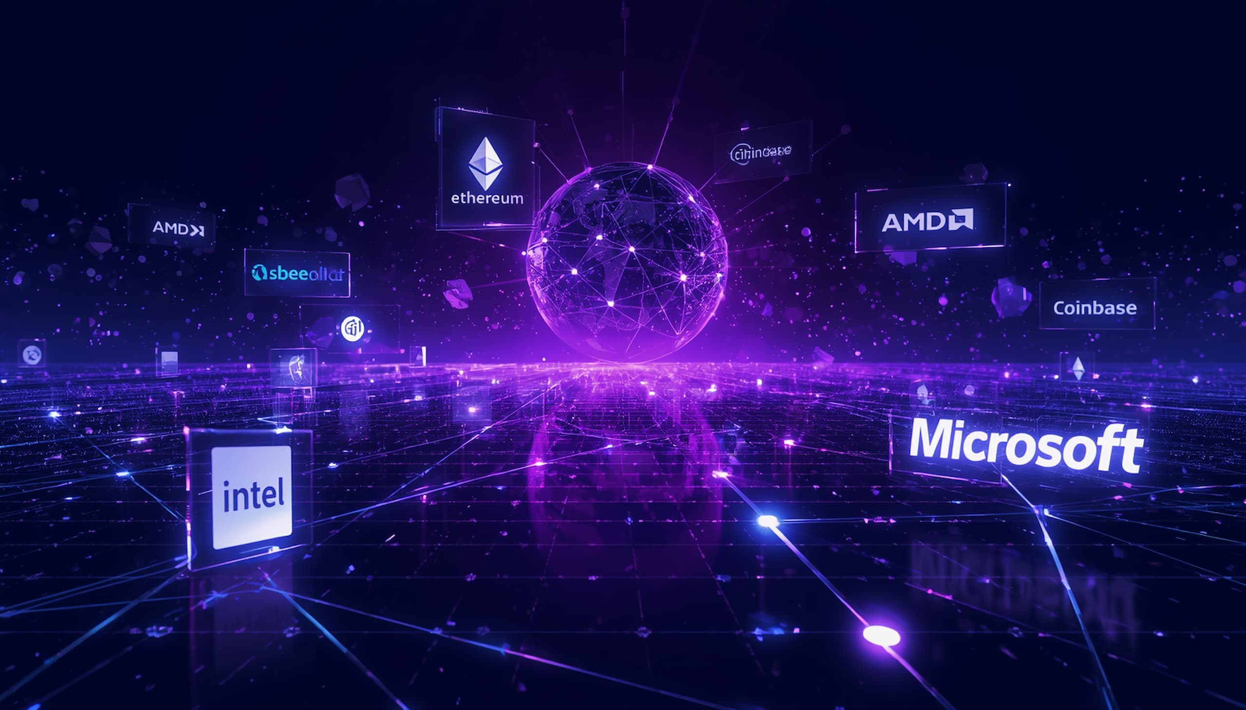 Top 10 Web3 companies 2026 reshaping the internet with blockchain and decentralized finance — digital landscape illustration