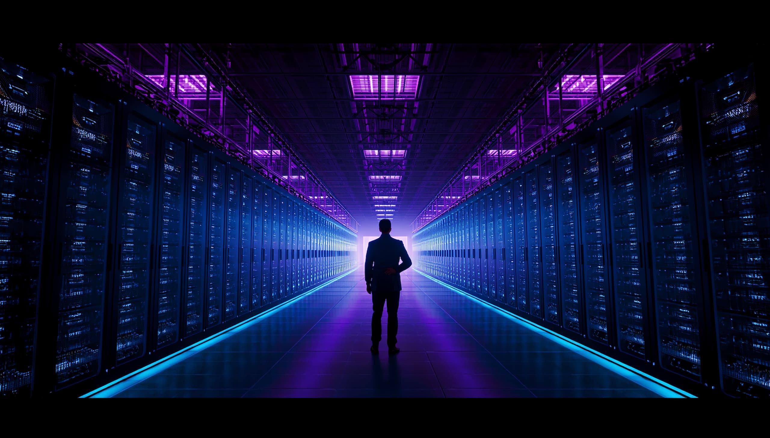 Nvidia AI chip revenue 2026 — Jensen Huang standing in front of glowing Blackwell GPU data center racks